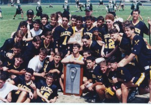 Sachem's 1993 team celebrating a state title.