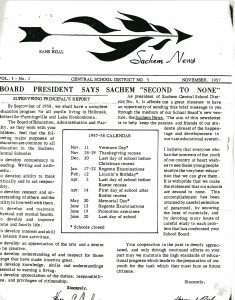 Sachem News Nov. 1957