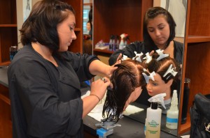 Student in Sachem East's cosmetology program.