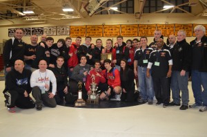 Sachem East celebrates its team championship.