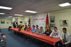 More than a dozen student-athletes at Sachem East signed with colleges.