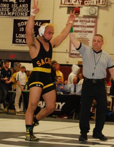 Gio Santiago celebrating his championship.