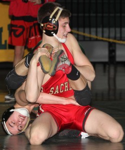 Conor O'Hara won a league title at 138 pounds. Credit Bob Sorensen