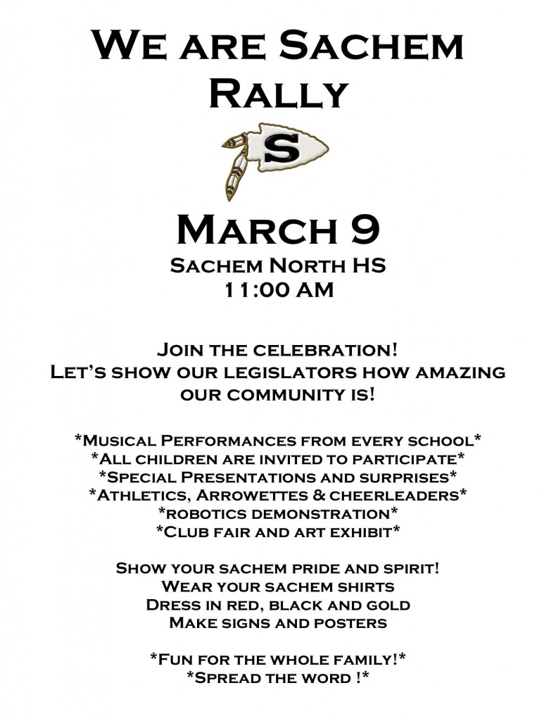 We Are Sachem Rally 3-9-13 (1)