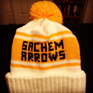 This is a Sachem vintage retro winter hat.