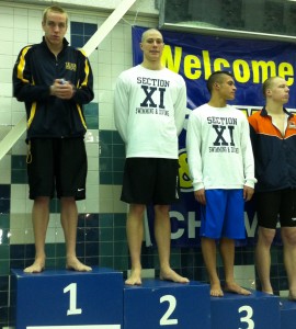 Donlevy on the podium for the 100 free.