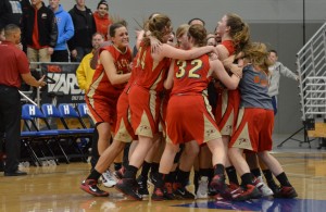 East celebrating after the final buzzer.