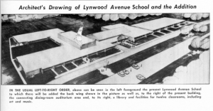Architect drawing of Lynwood expansion in 1961.