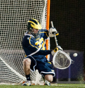 Sachem alum Gerald Logan is the starting goalie for Michigan lacrosse.