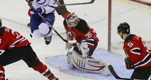 Sachem East alum Keith Kinkaid playing in the NHL last season.