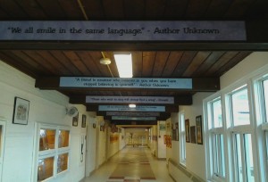 The hallways at Gatelot have inspiring quotes.