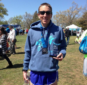 Billy Holl finished second in the Long Island Marathon.