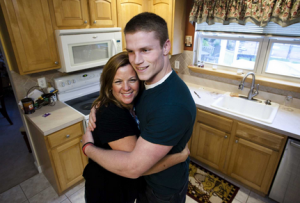 Steve Casali and his mom Susan. Credit Newsday