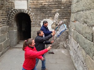 Mercurio played wall ball on the Great Wall of China.