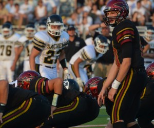 Sachem East's Danny Wolff calls the play.