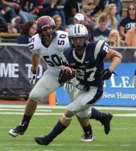 Crossan scored his first college touchdown at home against Colgate.