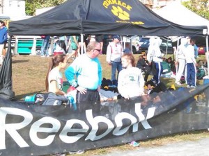 Coach O’B Shares Words of Wisdom with Brigid and Kaitlin.