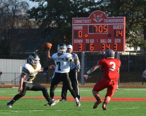 Anthony Service was 3-for-6 and threw for 91 yards.