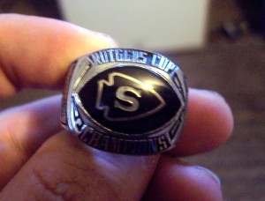 Sachem's '86 Rutger's Trophy ring.