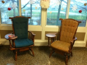 Refurbished chairs at district office.