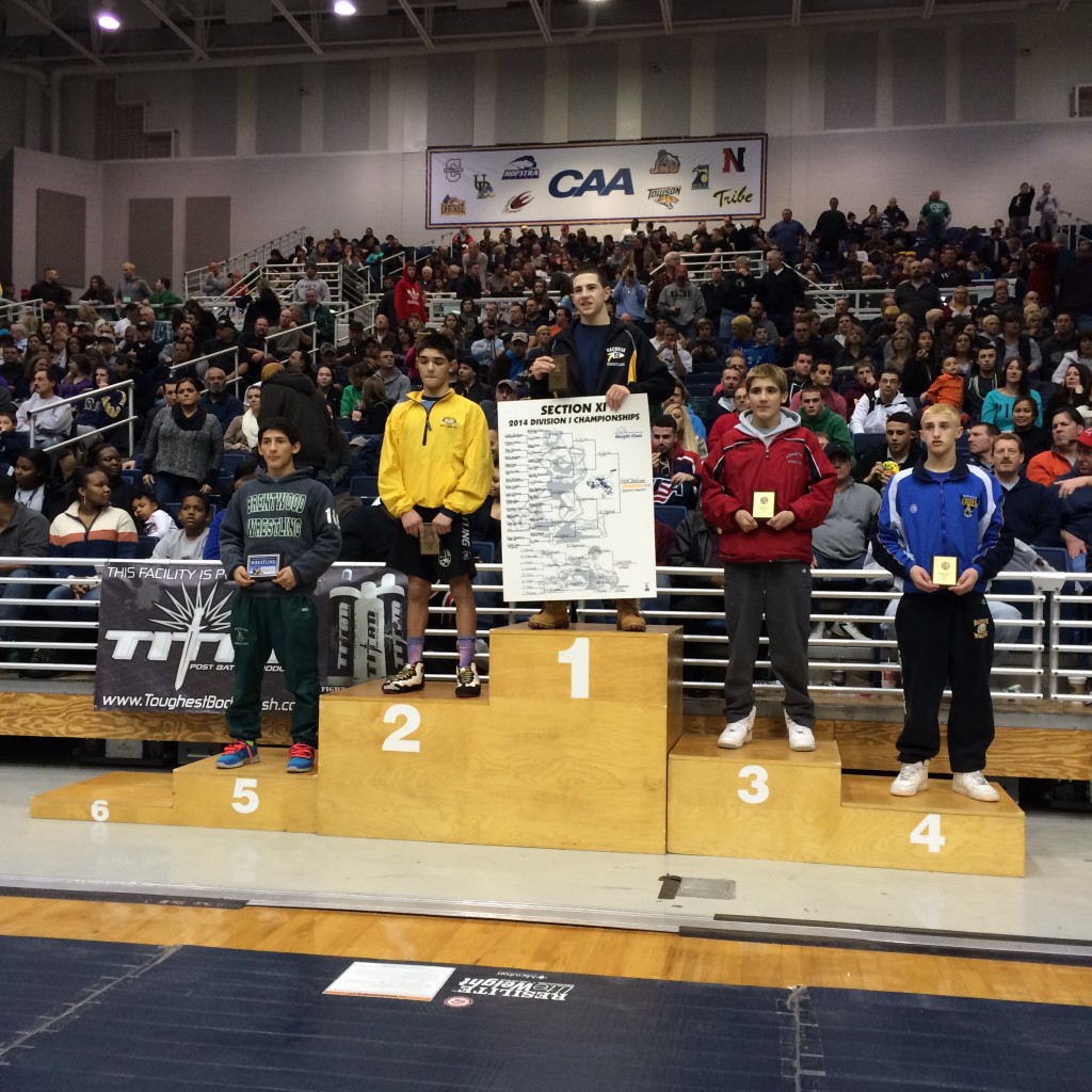 Stallone on the 106-pound podium.