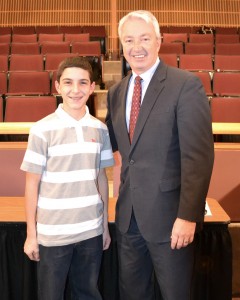 Nick Manzella with Sen. Boyle