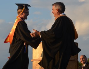 Sachem Class President Mike Schultz with Principal Dolan.