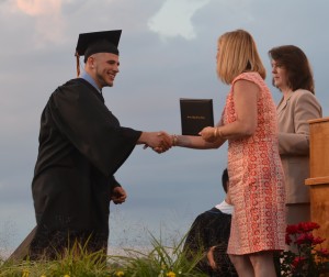 Hundreds of students received their diplomas Friday night.