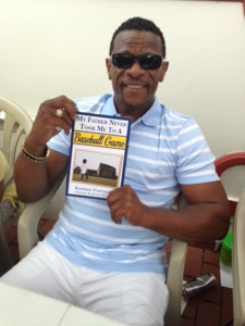 Baseball Hall of Famer holding Costello's book.