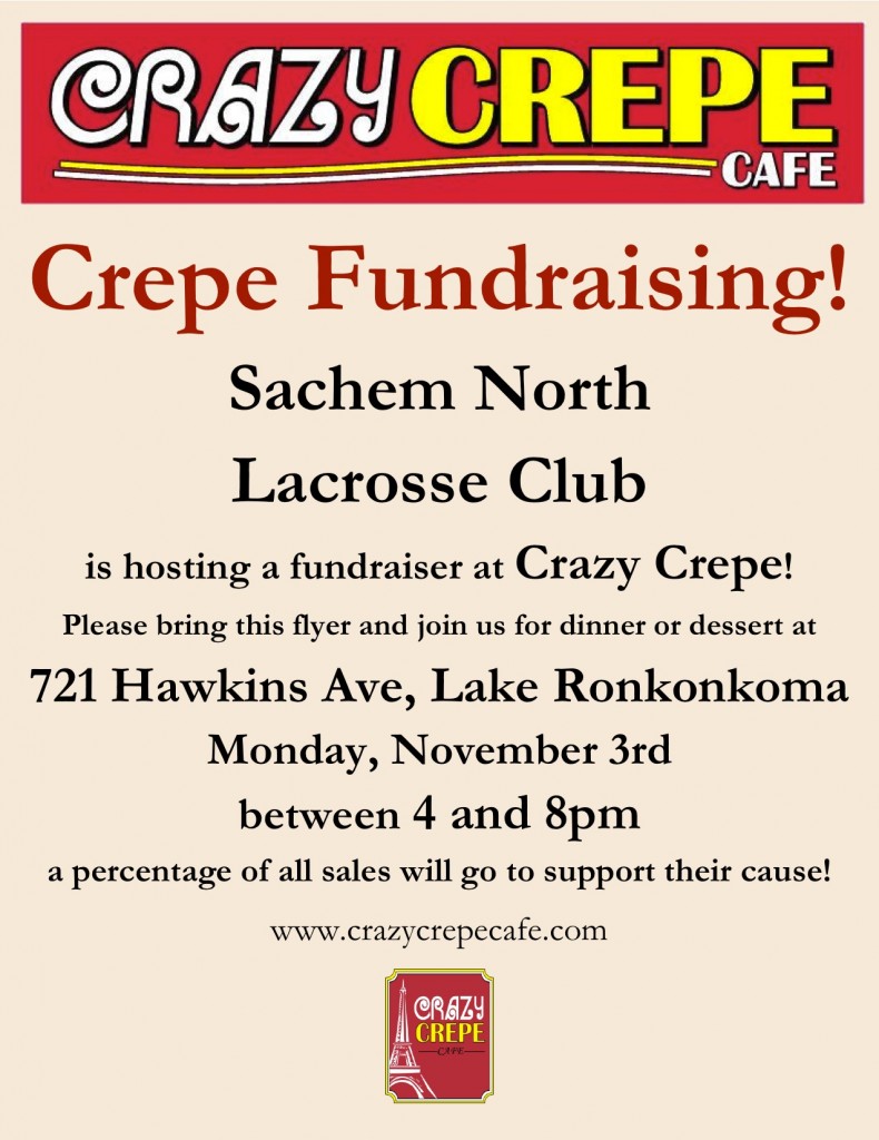 Crepe Fundraising Flyer Ronkonkoma - Sachem North Lacrosse Club