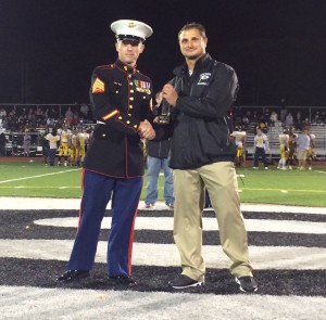 Dave Caputo accepting his Great American Rivalry Series Hall of Fame honor.