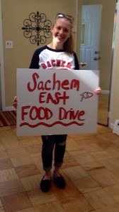 Shannon helping out with the food drive at Sachem East this fall.