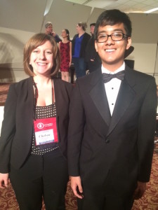 Ryan with Sachem Music Chairperson, Chelsea Dorner, at the NYSSMA Piano Showcase on December 4 in Rochester.
