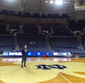 John Ford on the court at Notre Dame.