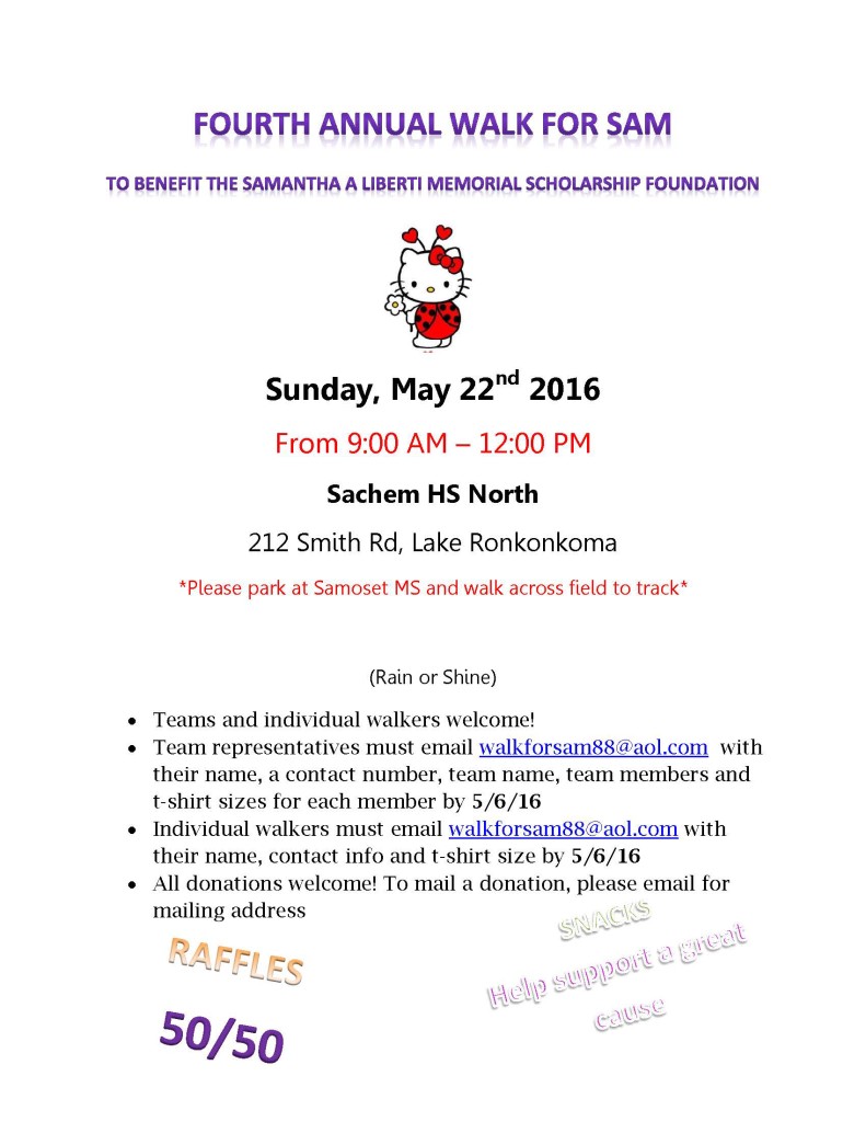 walk for Sam