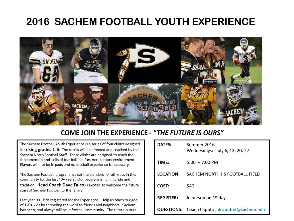 2016 Sachem Football Youth Experience