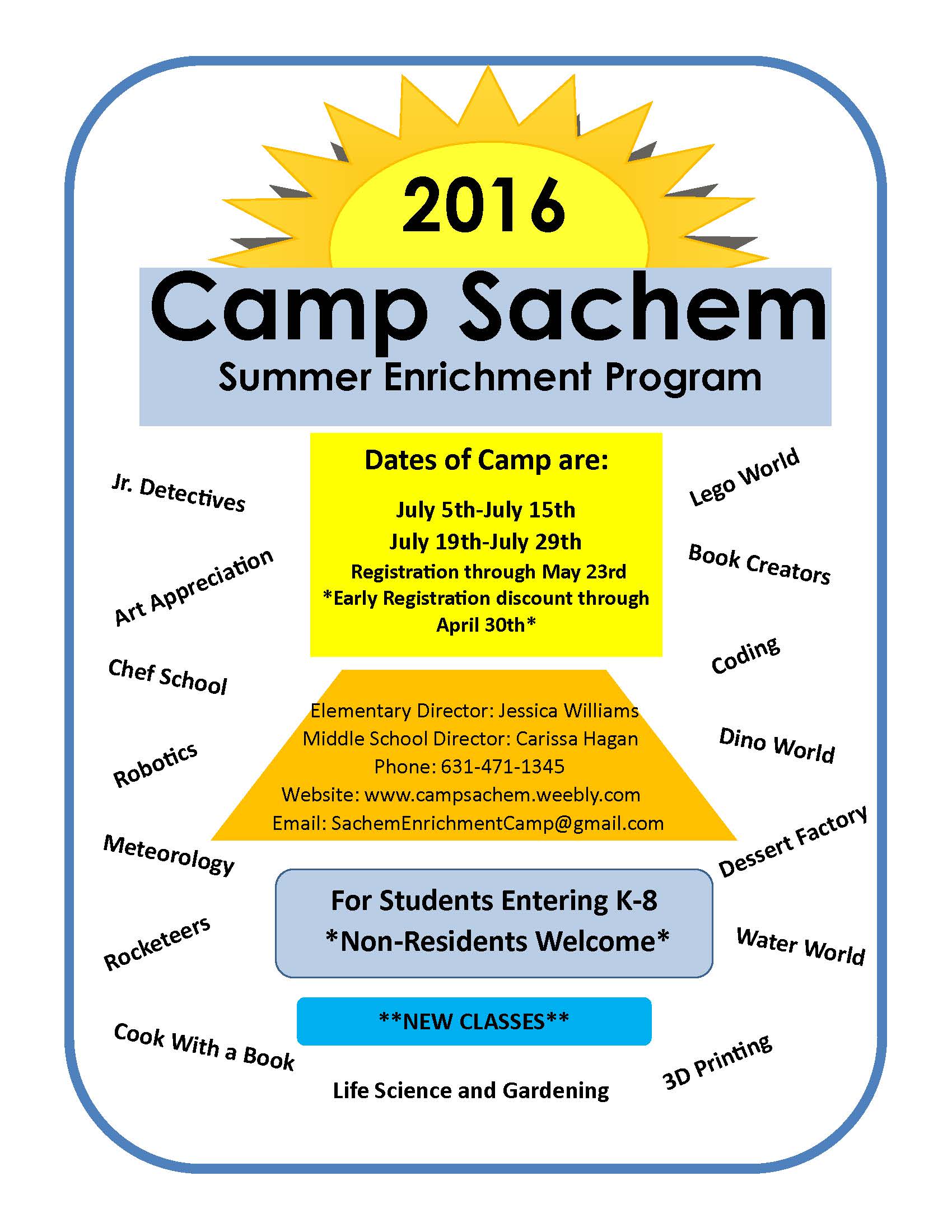 Camp Sachem deadline extended to June 10 Sachem Report